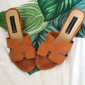 Steve Madden Brown Block Sandals